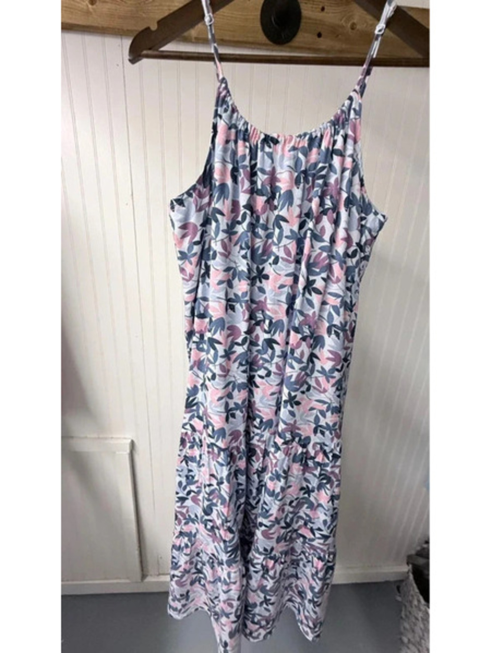 Dip brand floral print tiered maxi dress cotton breezy silhouette large resort